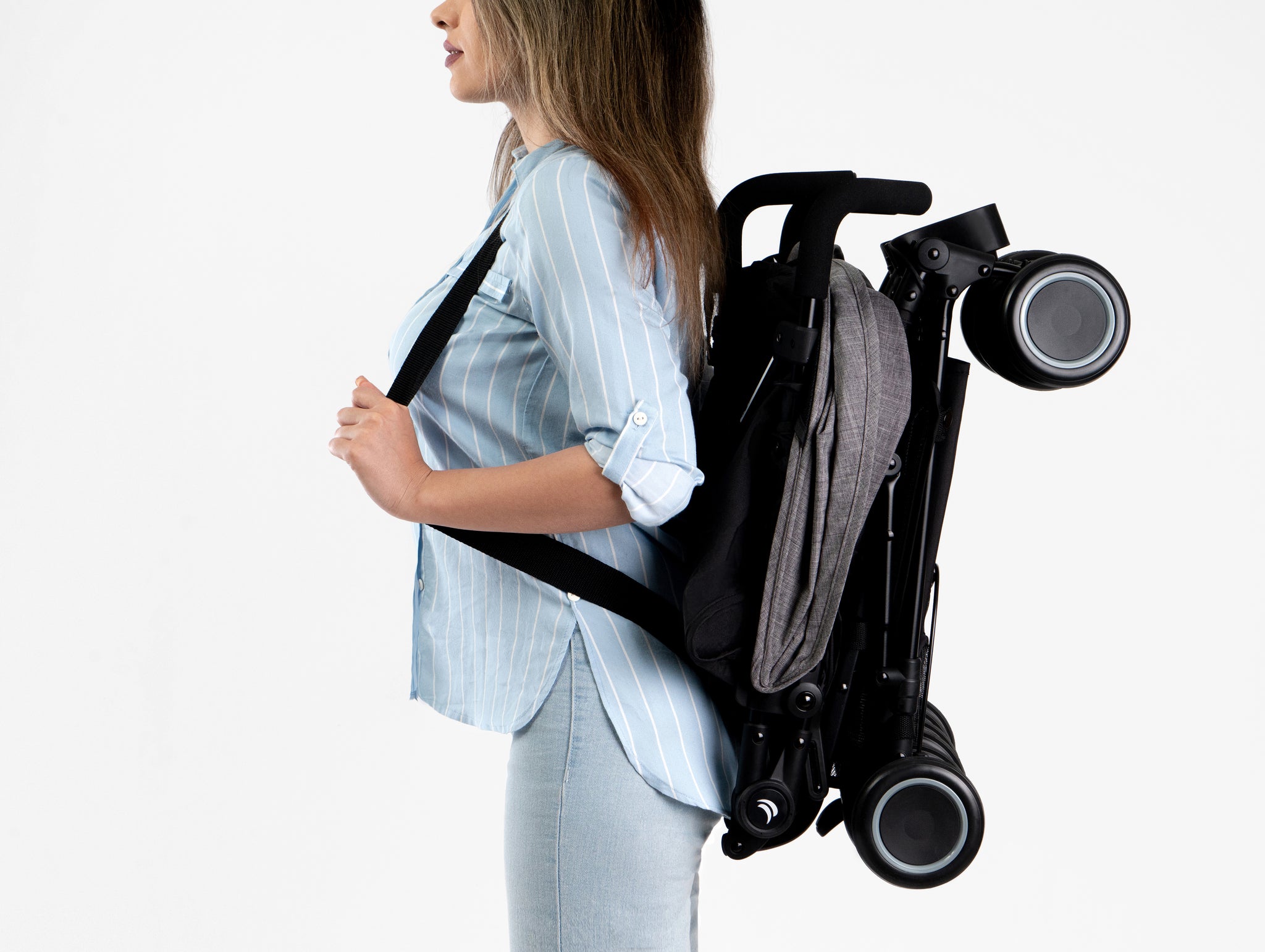 Opal Double Compact Stroller - Sapphire Grey – Jikel Baby