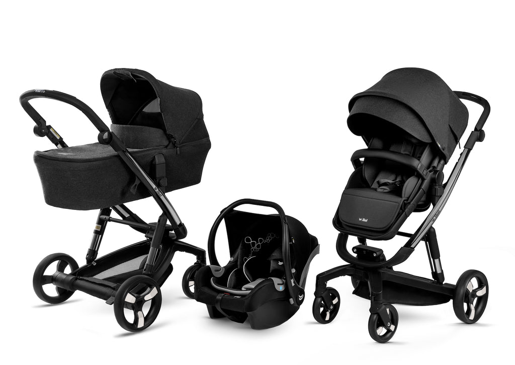 Jikel Diamond Electric Brake Headlights Wheels Trio Carseat Carrycot  Stroller